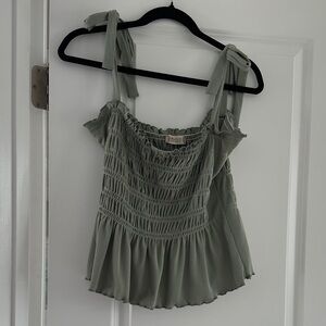 Altar'd State Sage Smocked Tank Top